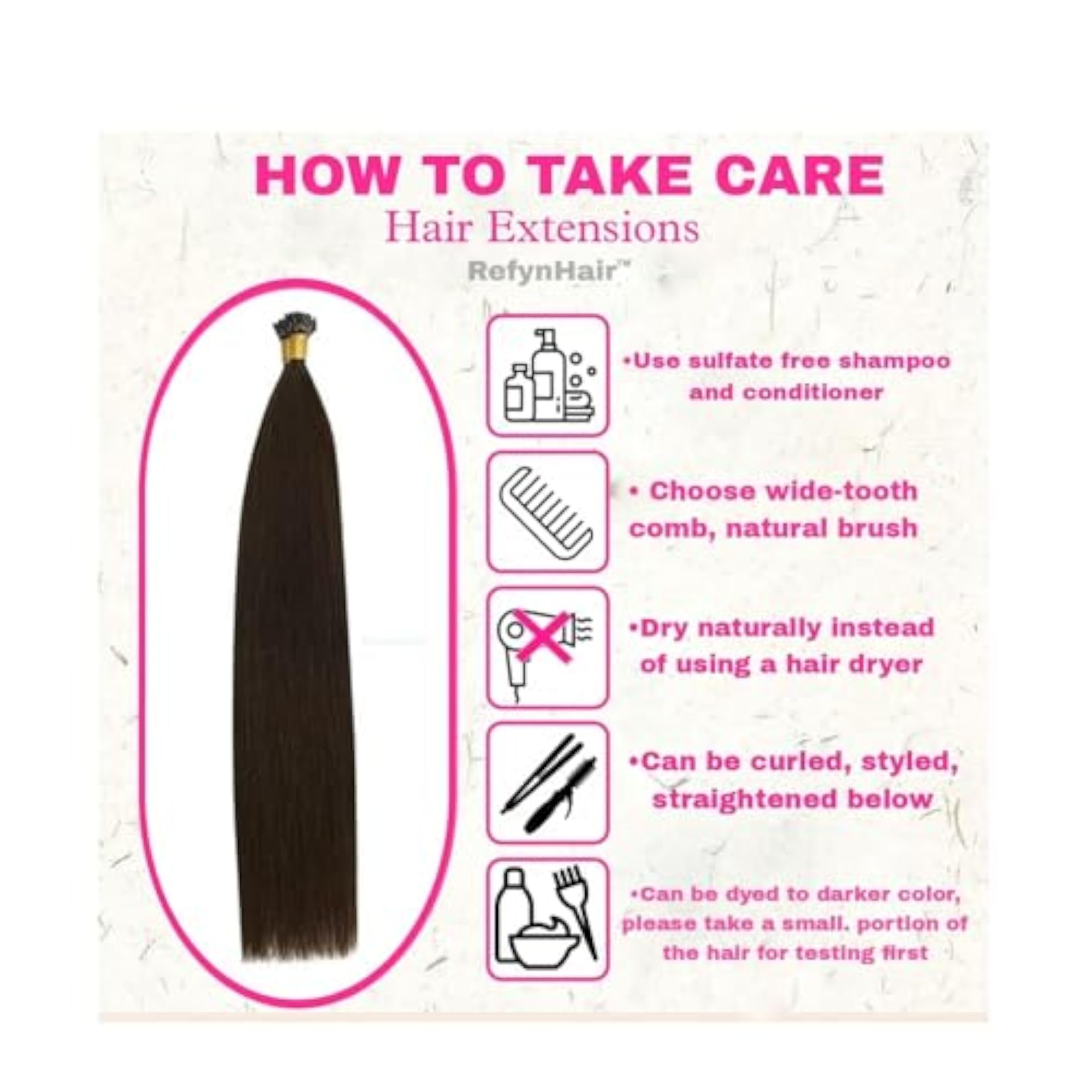 100% Remy Human Hair I-Tip Extensions, Pre-Bonded